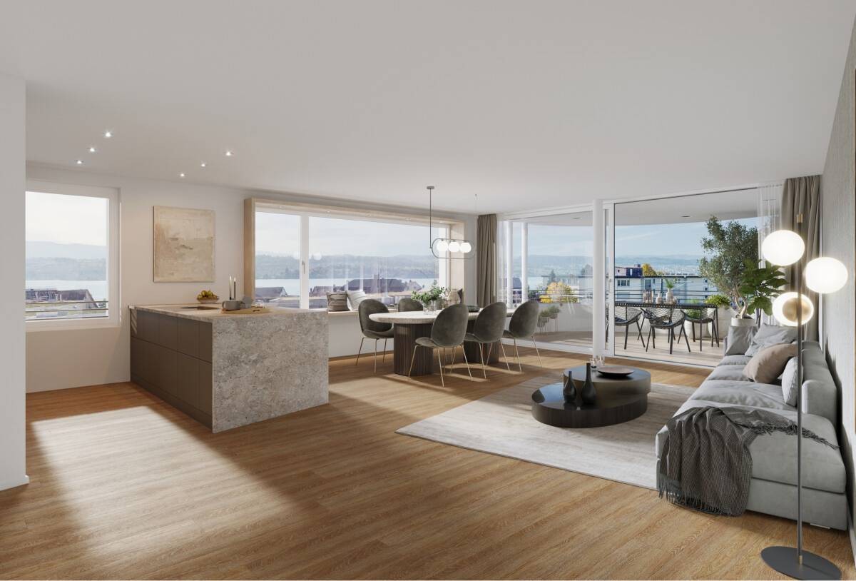 3.5 Zimmer Terrassenwohnung - Baubewilligung Erteilt - Wohnzimmer