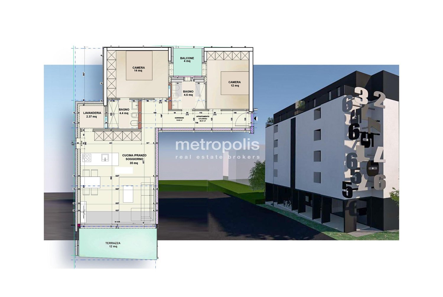 MODERNO 3.5 DI ALTO STANDING CON VISTA LAGO A MASSAGNO - Bild 3