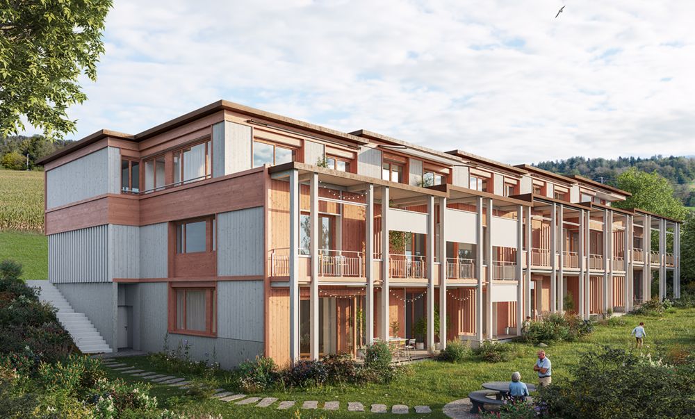 Wohnen im Neubau: Maisonette-Oase mit Gartensitzplatz und Alpensicht! - Bild 1