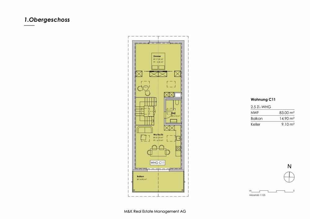 Moderne 2.5 Zimmer Wohnung 1.OG - Bild 4