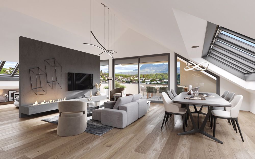 Exklusive 3.5-Zimmer-Attika-Wohnung im Lärchenhain – Ihr Traumdomizil in Adligenswil - Bild 1