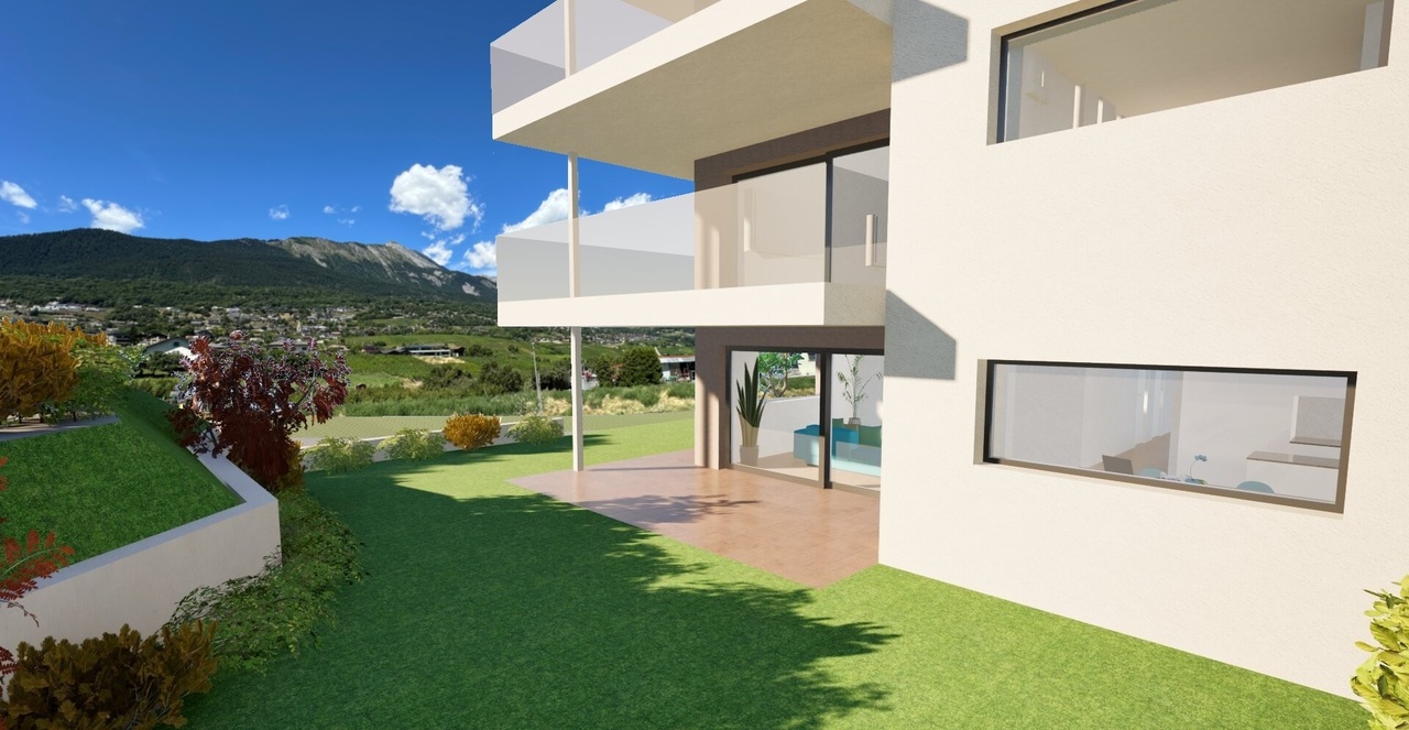 Nouvelle résidence "Lentine" - Image 3D extérieure - Rez ouest