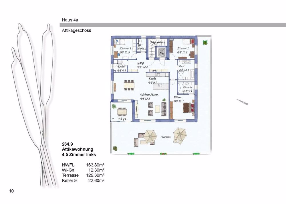 3.5 Zimmer-Terrassenwohnung in Künten - Bild 2