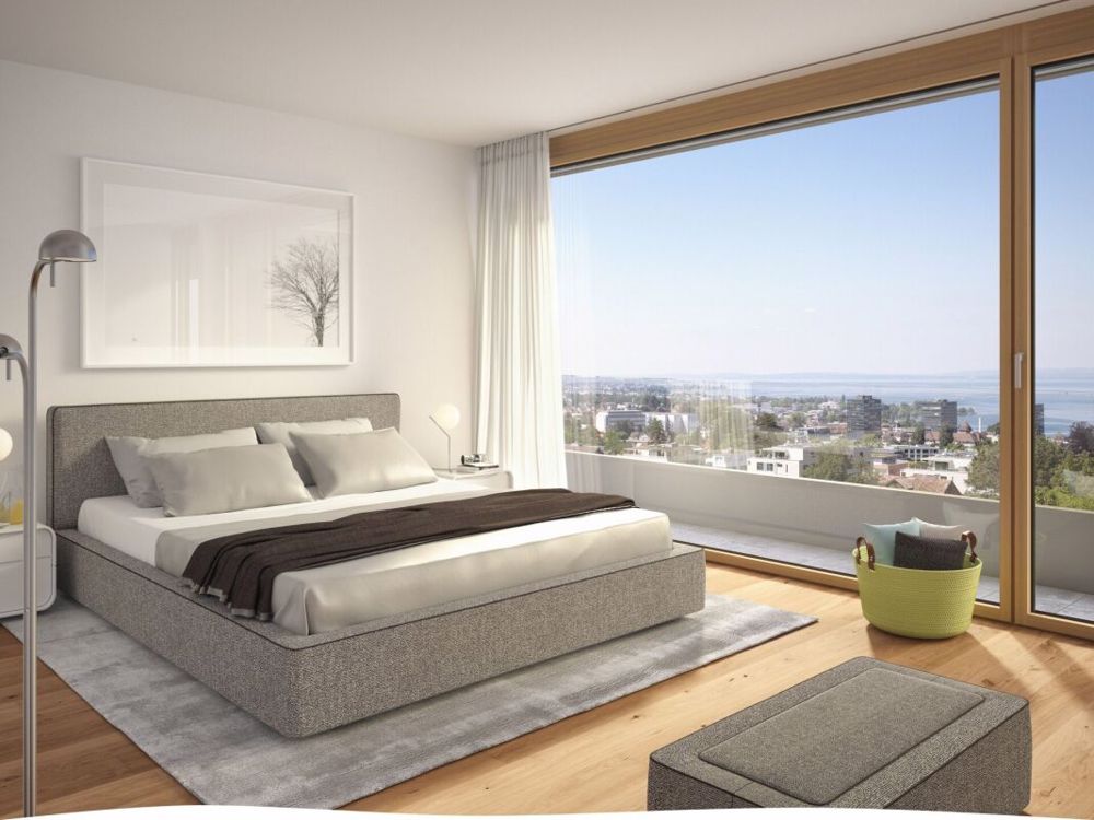 Schlossbach - 3.5 Zimmer Maisonette-Wohnung A102 - Visualisierung Schlafen