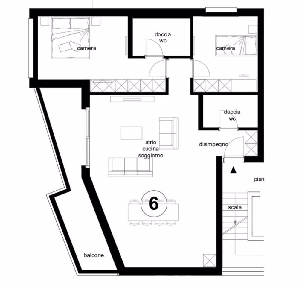 CANOBBIO –ATTICO 3.5 LOC. IN RESIDENZA RHOSE (PPP 6) - Bild 6