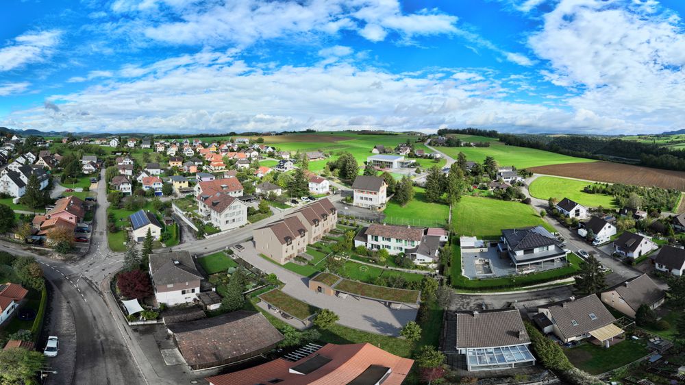 Neubauprojekt "FÜNF ZÄMME" (HAUS D) - Panoramaaufnahme