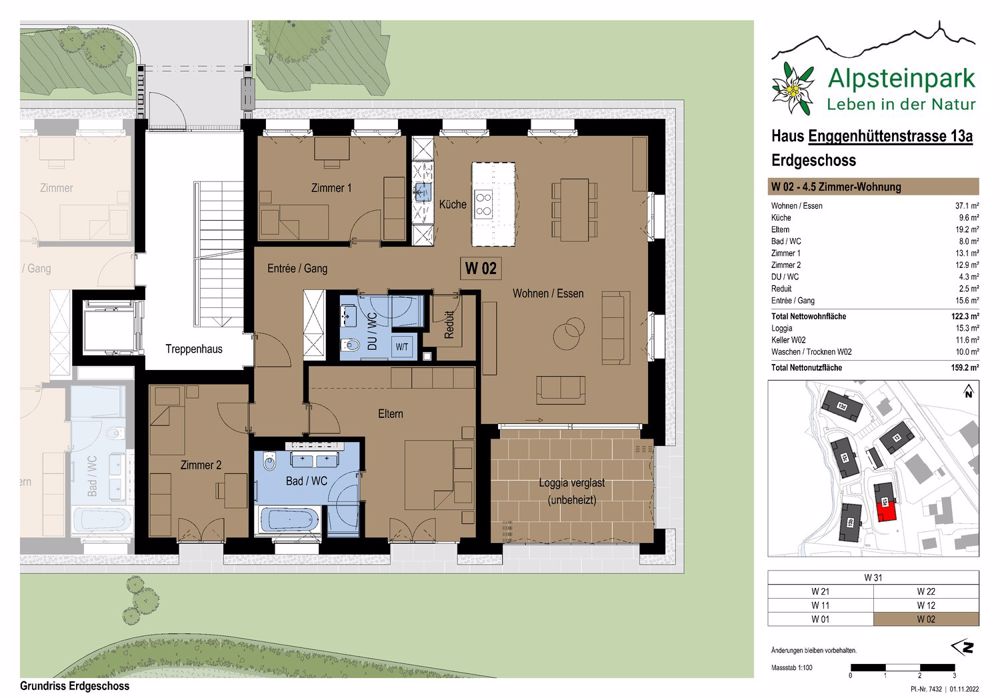 moderne 4.5 Zimmer-Wohnung im EG - Bild 2