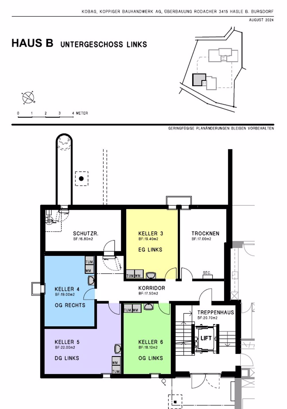 Überbauung Rodacher: 4.5 Zimmer Eigentumswohnung Haus B Obergeschoss Rechts - Bild 9