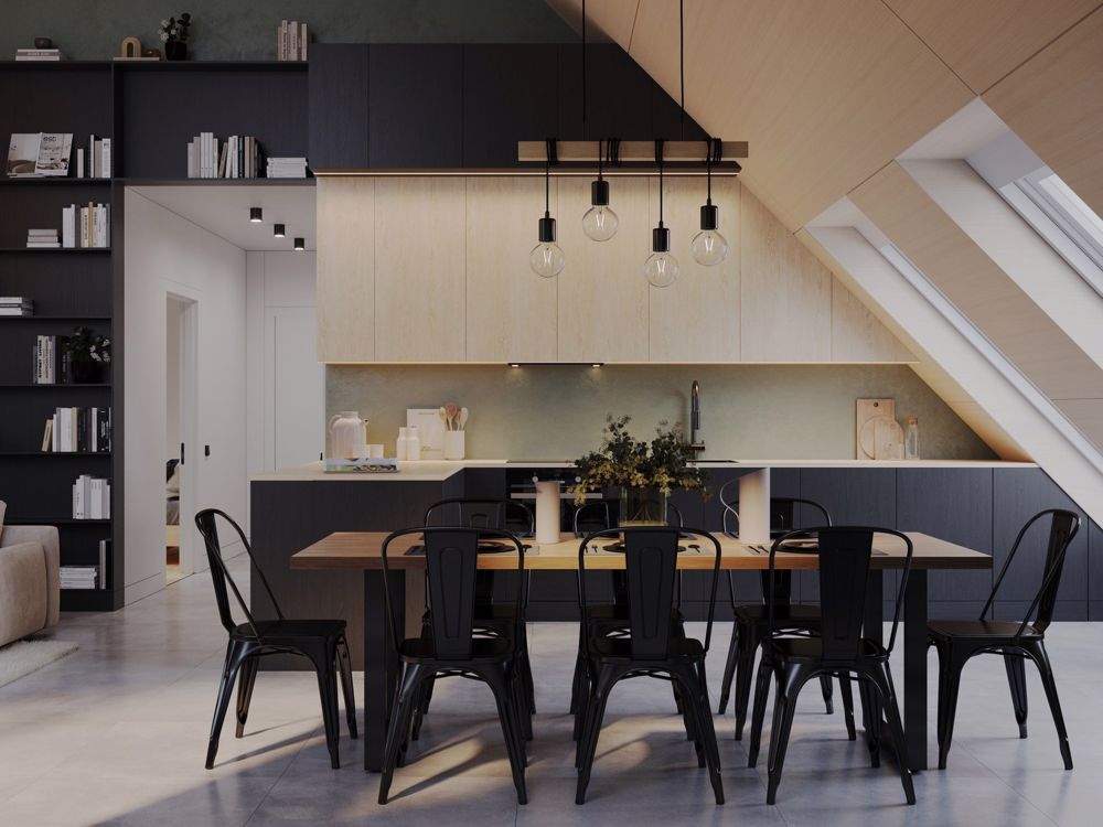45% des lots vendus- 18 logements au coeur de ville en face de la Coop - Cuisine aux combles