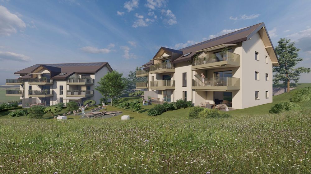 Chantier en Cours! Venez visiter votre futur logement... - Essertines-sur-Yverdon - Bâtiment A à gauche et bâtiment B à droite