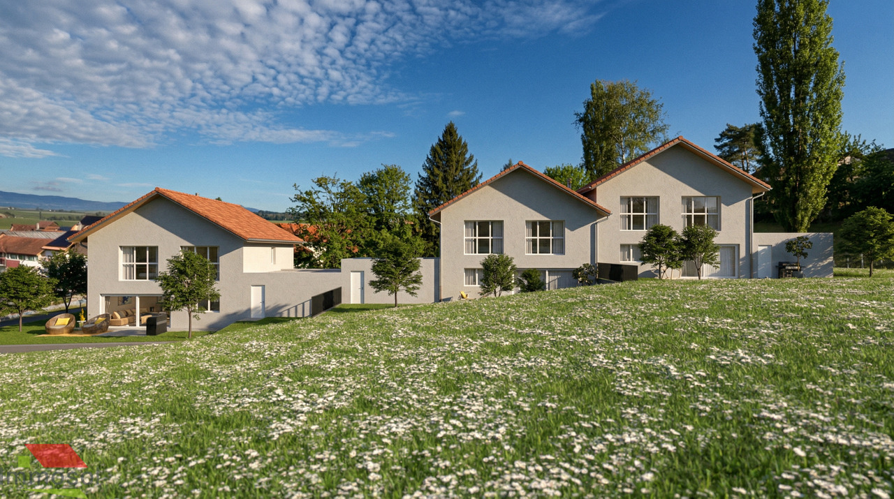 Nouvelle promotion à Thierrens - Villas familiales 5.5p avec jardin - Immosol | Thierrens | Perpective