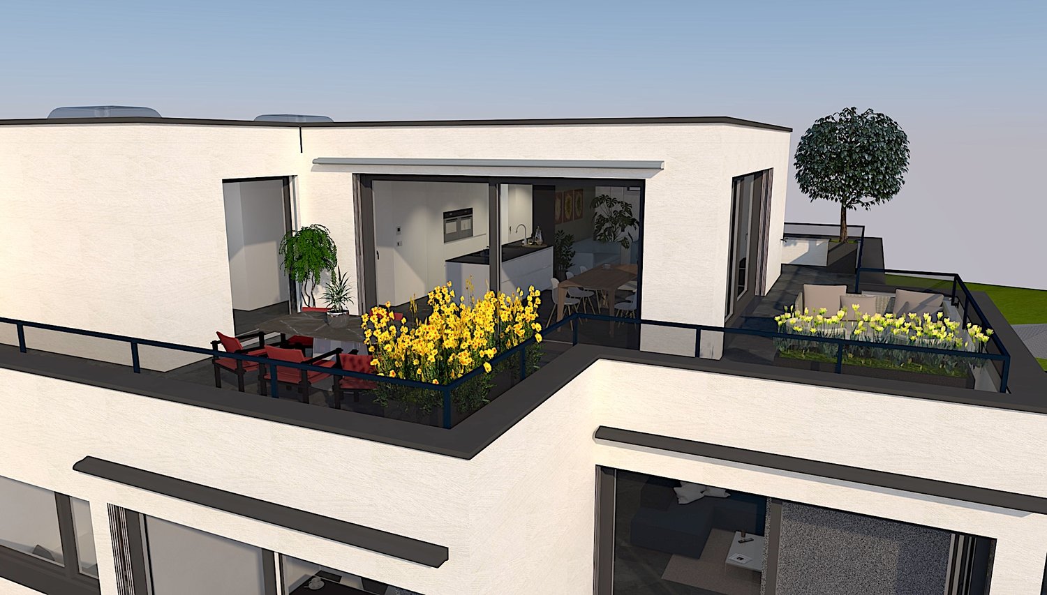 4.5 Zimmer 1.Obergeschoss mit 88 m2 Balkon - Bild 2