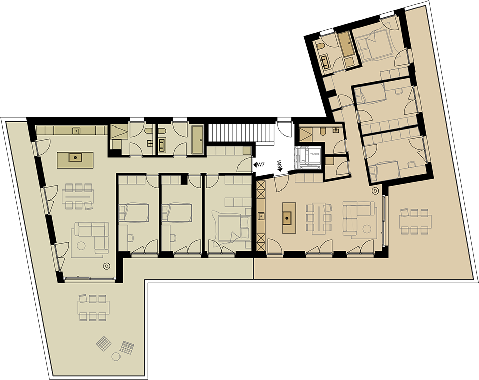 Exklusive Attikawohnung mit grosser Attikaterrasse und hoher Energieeffizienz. Neue Preise! - W8 -  Bild 5