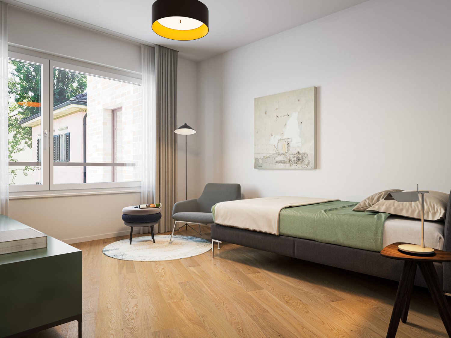 Moderne 3.5-Zimmer-Neubauwohnung  mit Blick ins Grüne - Zimmer