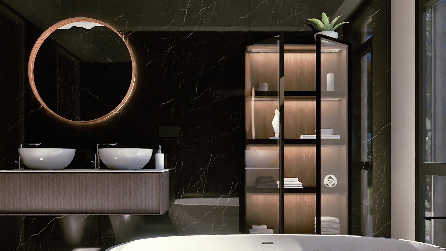 Villa moderna di nuova costruzione a Viganello con piscina e vista panoramica - Bild 9