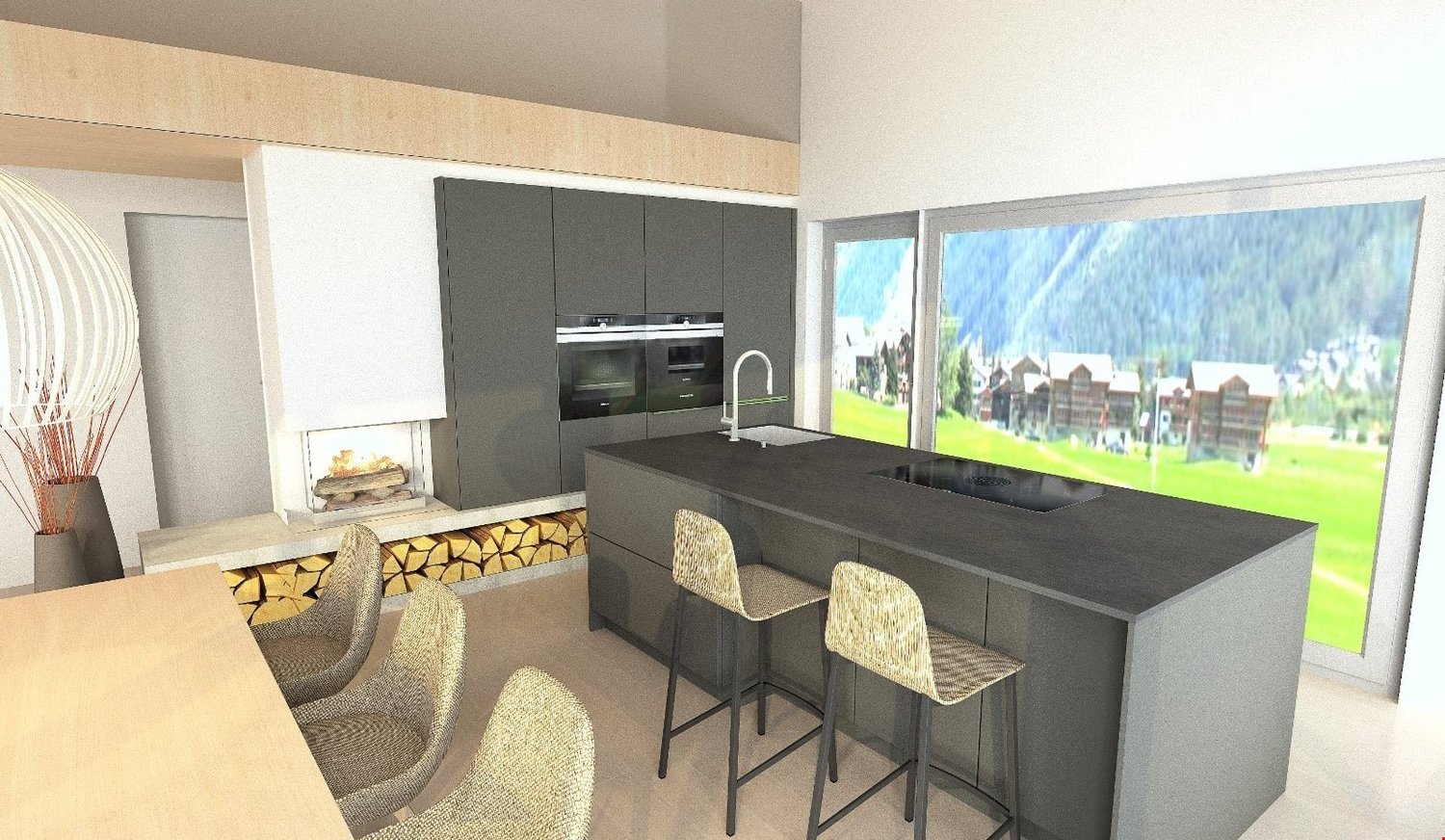 Einzigartiges Einfamilienhaus in Steg - Küchenbereich