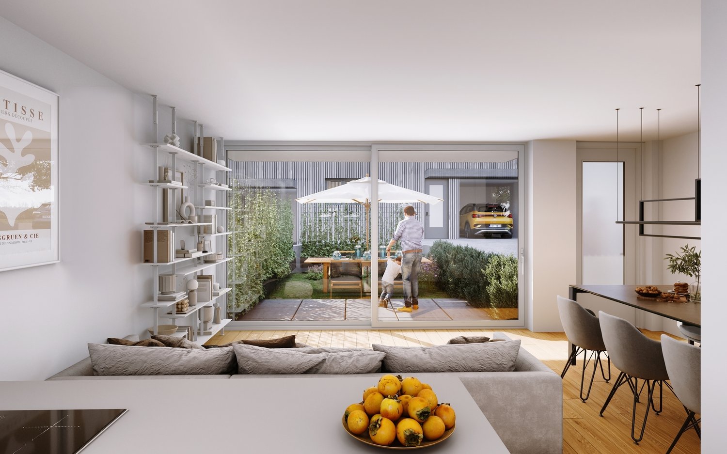 Neubau: Modernes Reiheneinfamilienhaus in Sax zu kaufen - Innenvisualisierung