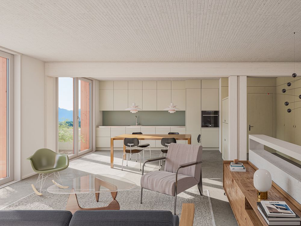 Wohnen im Neubau: Maisonette-Traum mit Gartensitzplatz und Alpensicht! - Bild 2