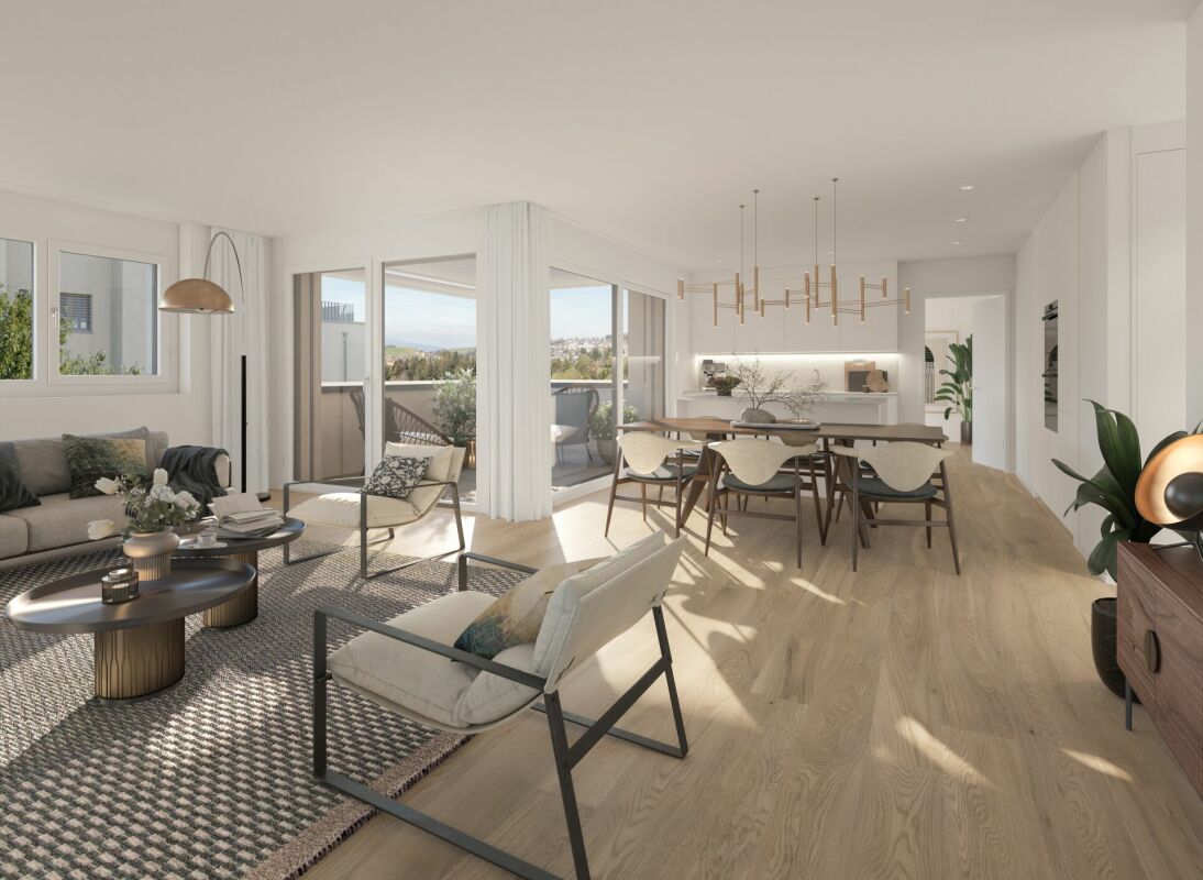 NEUBAU - EG-Wohnung mit Sicht ins Grüne -  Bild 3