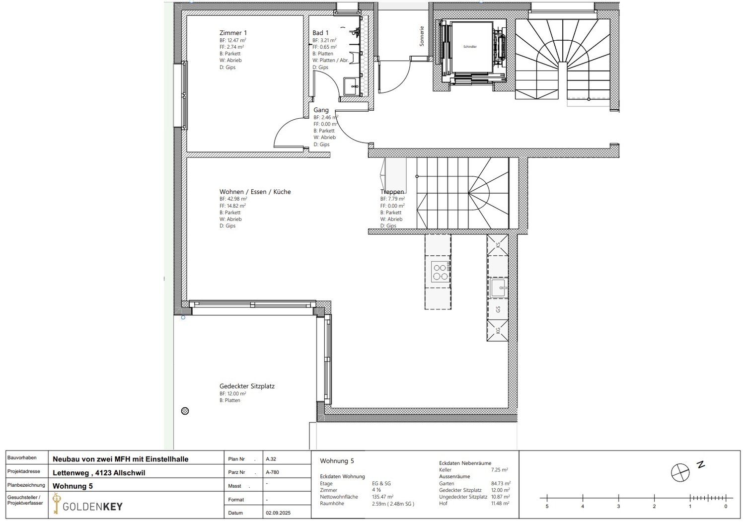 4.5-Zi. Maisonette-Gartenwohnung - Einfamilienhaus-Feeling - Plan 5