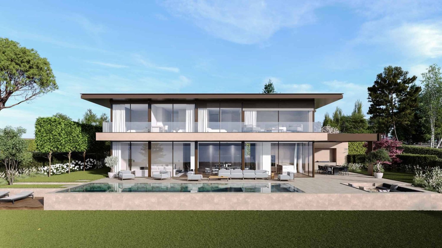 Villa d'exception au bord du lac - piscine miroir & espaces bien-être -  Bild 11