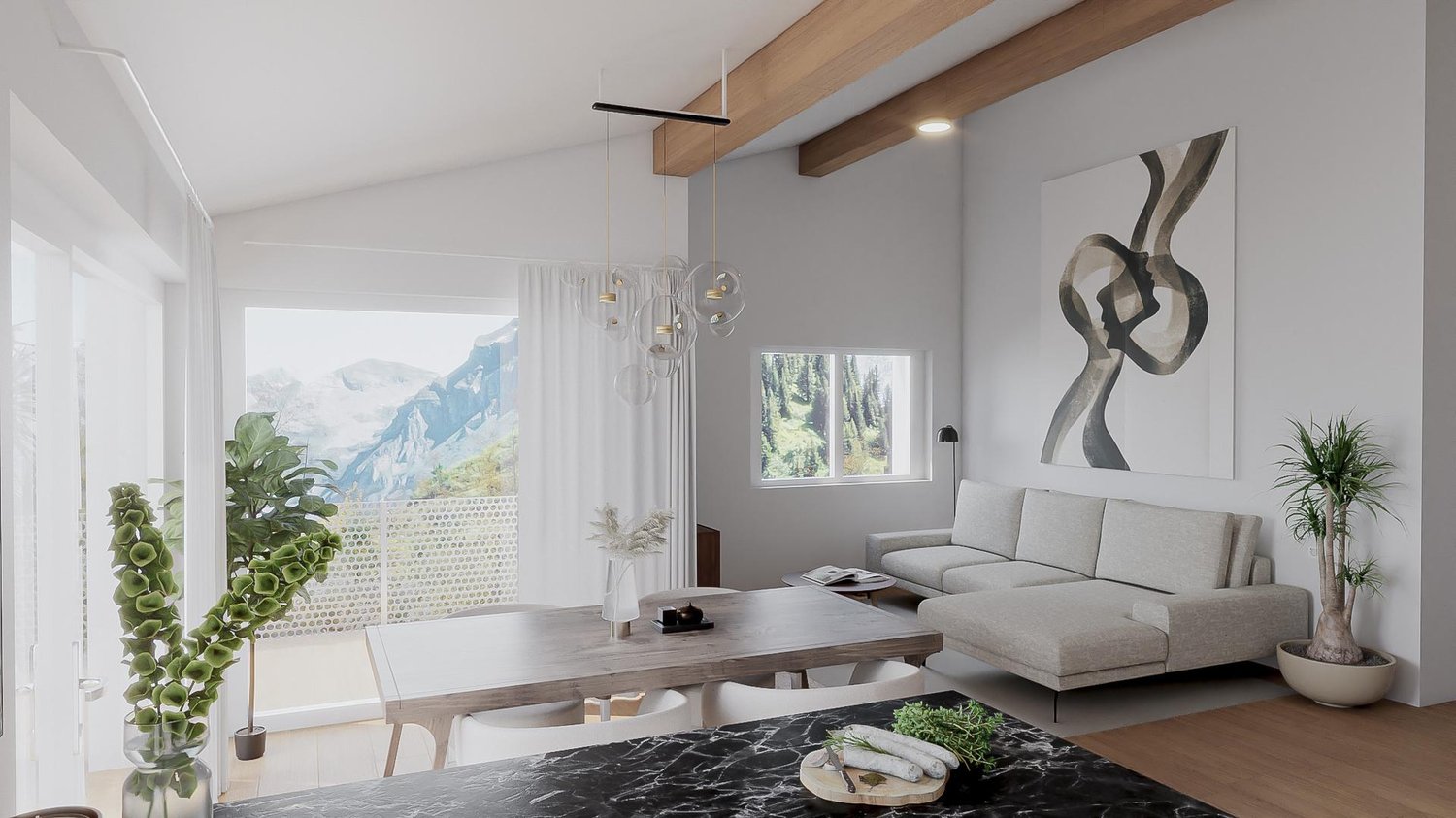 Nouvelle promotion - Résidence de 4 appartements en PPE à Collombey village - Appartement terrasse, 3.5 pièces, 104.50 m2