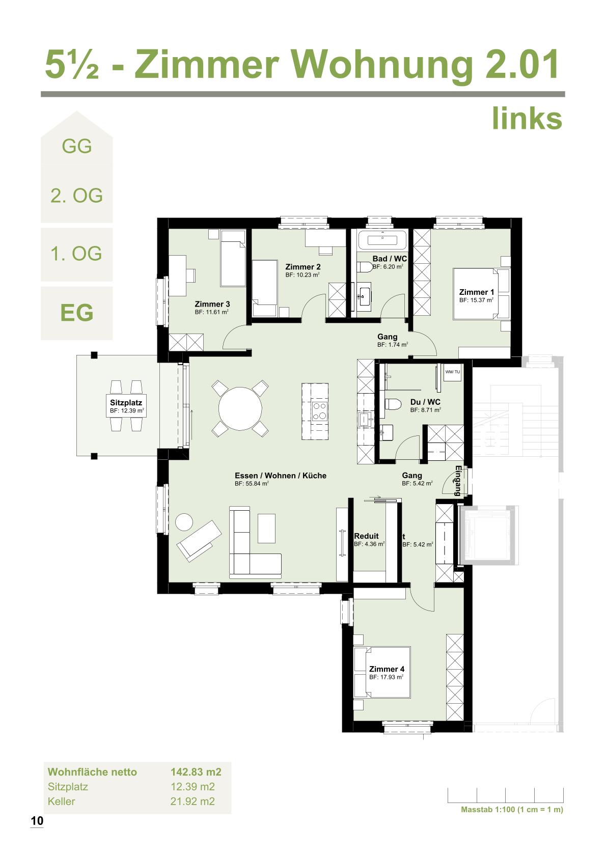 Grosszüge 5.5-Zimmerwohnung EG in modernem Neubau - Bild 2
