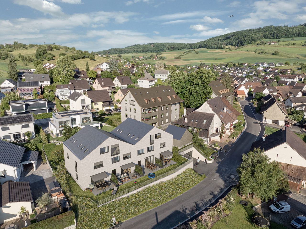 Reiheneckhaus-Neubau mit Garten und Terrasse inkl. Einstellhallenplatz -  Bild 1
