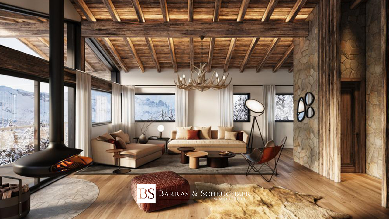 Luxueux chalet en construction de 195m2 nets - Salon