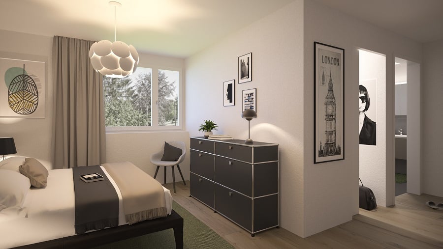 3.5-Zimmer-Dachwohnung mit Galerie und sonnigem Balkon im Rodacher - Bild 2