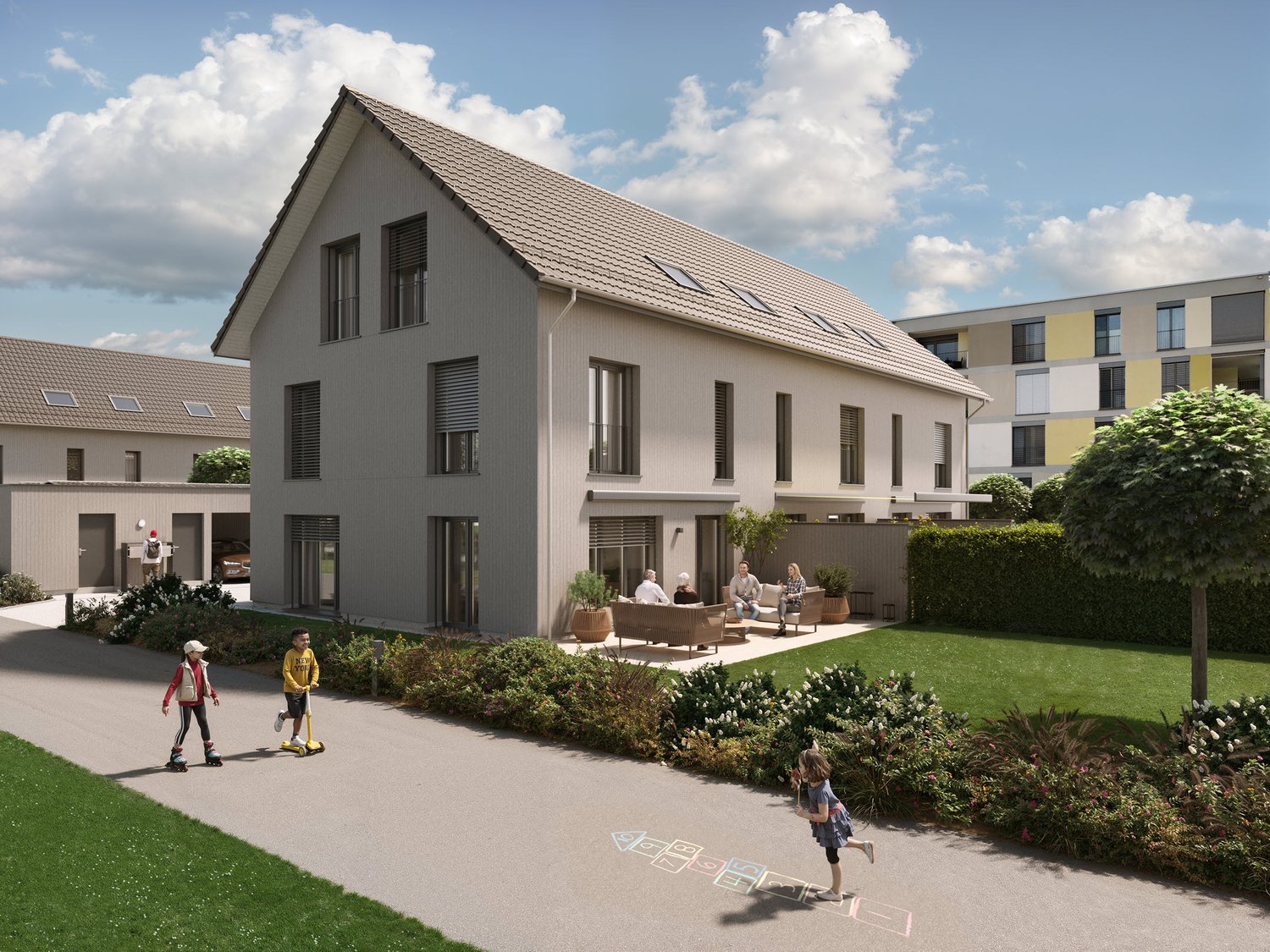 Bereit für's Eigenheim? - Neubau 6-Zimmer-Haus in Buchrain - Die Häuser am Fähriweg vereinen modernen Wohnkomfort und eine familienfreundliche Umgebung