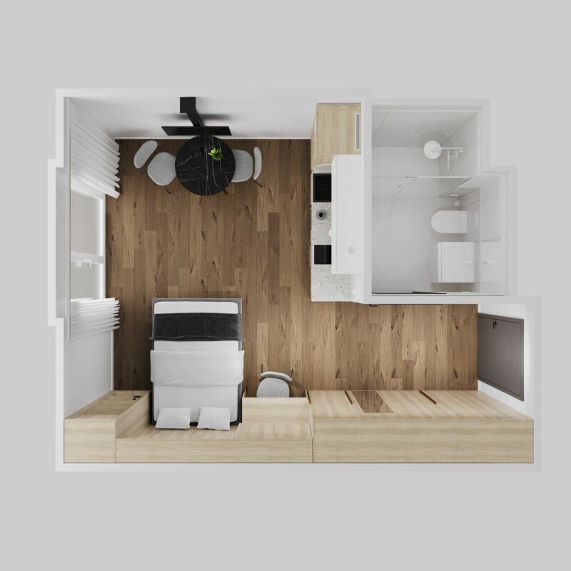 Vollmöbliertes BASIC Apartment - 25 m2 -  Bild 12