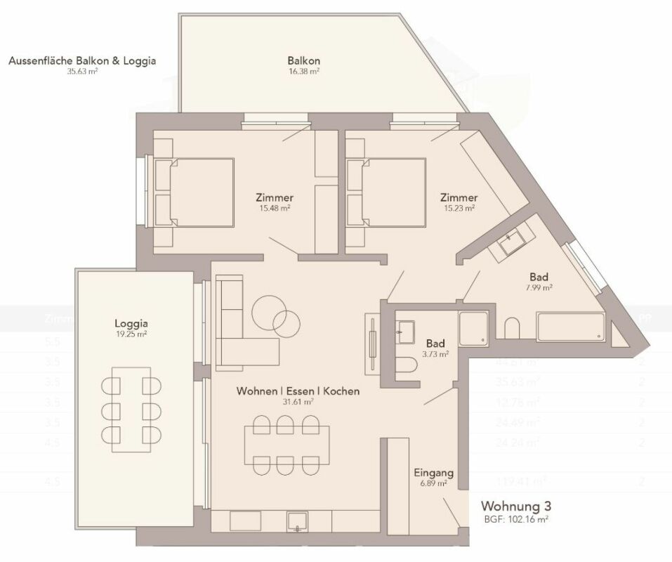 3.5-Zimmer-Wohnung 1. OG ZWEITWOHNSITZ -  Bild 7