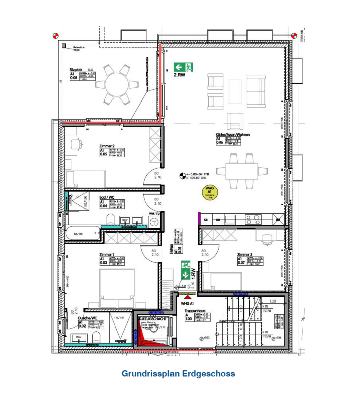 Neubau-Gartenwohnung (w1) mit Sitzplatz, Privatgarten, Lift, Keller und 1 AEHP -  Bild 4