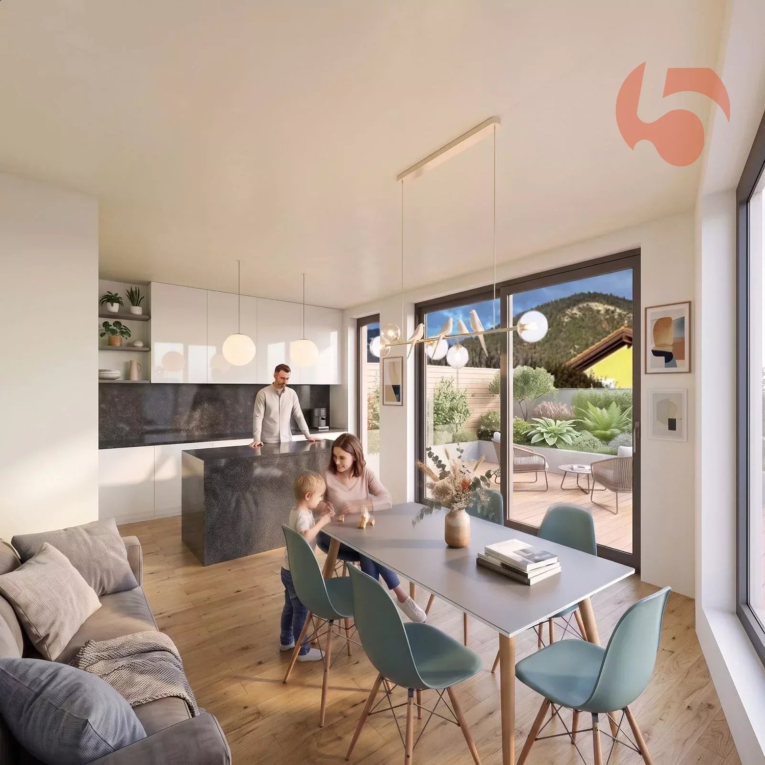 4.5 pièces neuf avec terrasse et jardin privatifs -  Bild 1