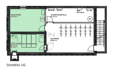Neues Reiheneinfamilienhaus (3) - Haus-3-Grundriss-UG