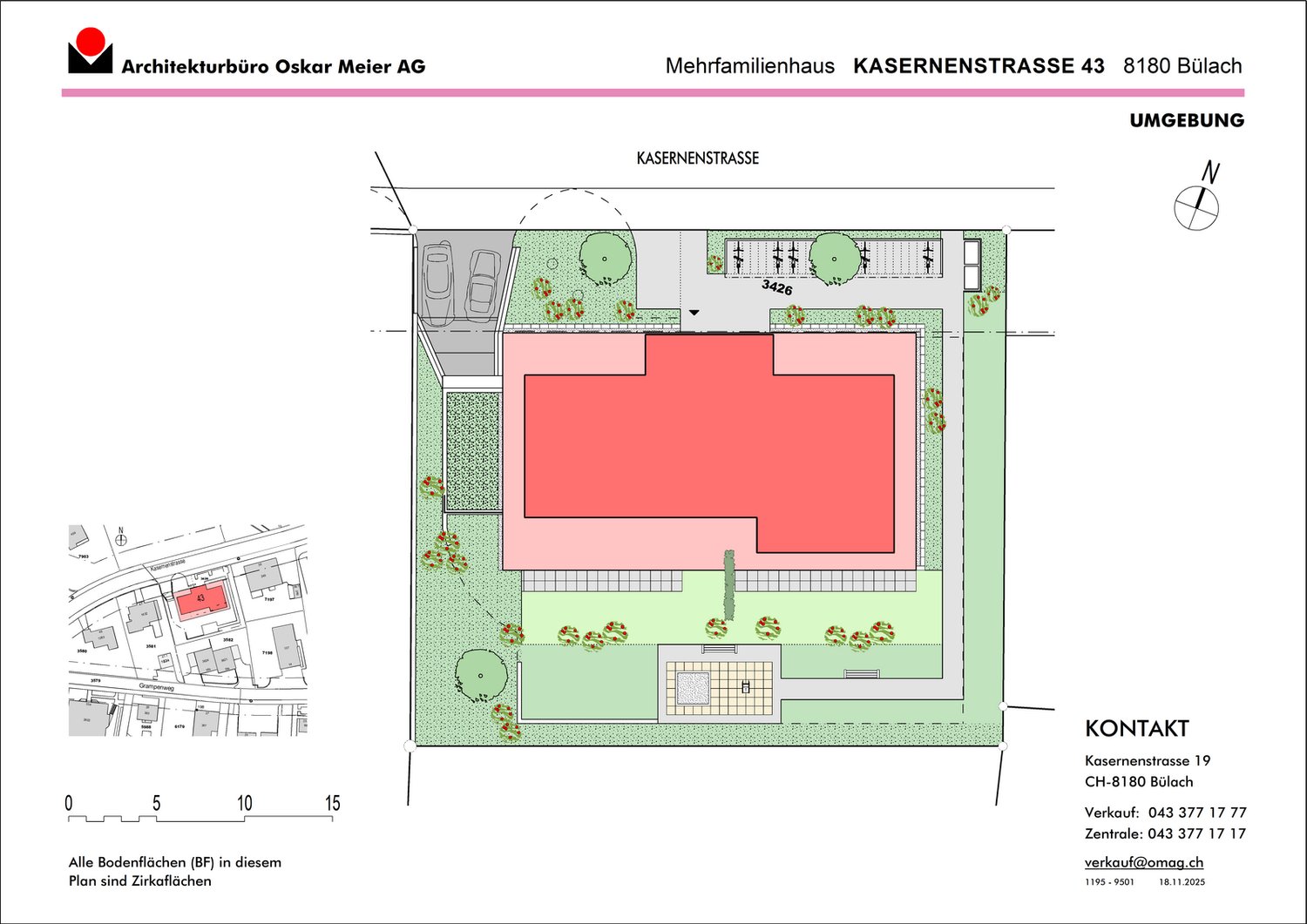 Schön gelegene 5.5-Zimmer-Attikawohnung Nähe Stadt Büli - Situation