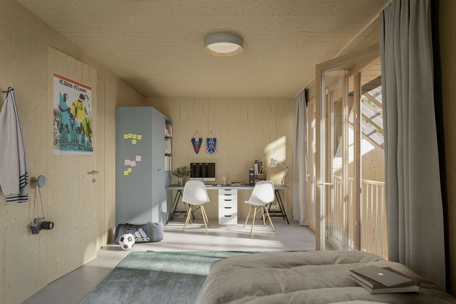"Villigerscheune" 6.5 Zimmer Reiheneckhaus - Nord - Neubauprojekt Villigerscheune, Reihenhaus - Obergeschoss (Visualisierung)