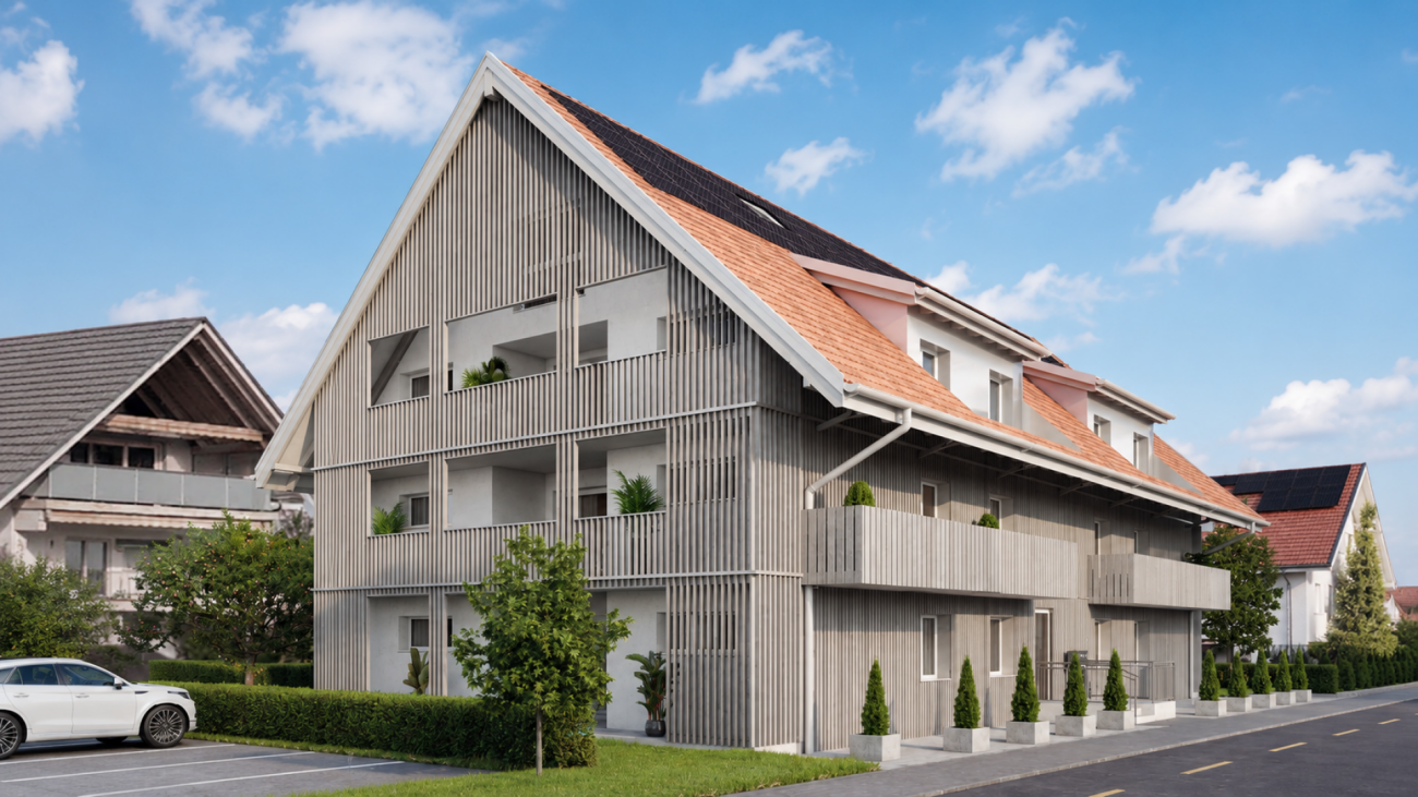 Neubau 4.5-Zimmer-Eigentumswohnung mit zwei Balkonen -  Bild 1