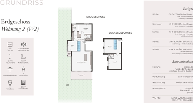 Exklusive Garten-Maisonette mit 270 m² Garten & modernster Technik in Ettingen -  Bild 6
