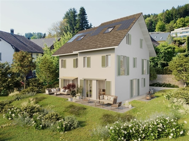 Helle 5.5-Zi.-Doppelhaushälfte mit Garten in Madetswil kaufen -  Bild 1