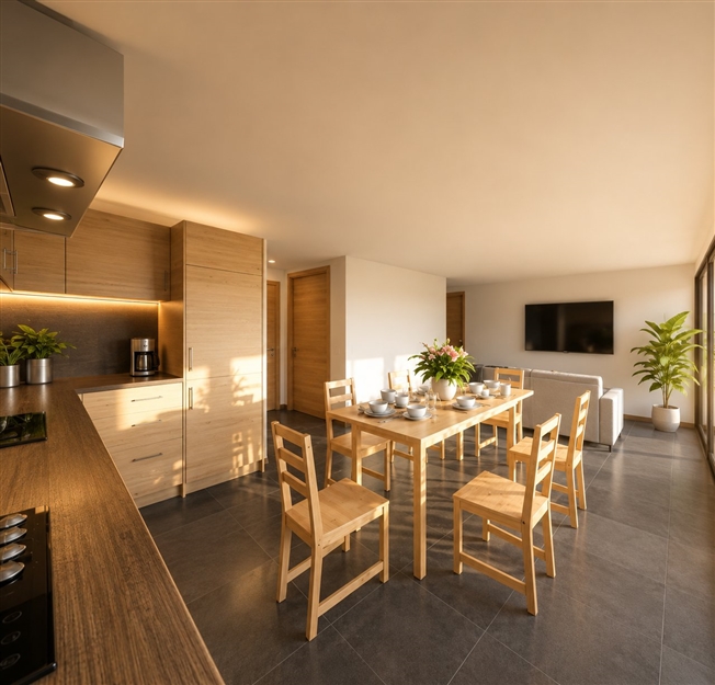 NEU – Im Projekt Wohnung im Erdgeschoss mit 3 Schlafzimmern und Terrasse – Les Haudères -  Bild 1