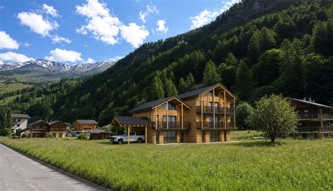 NEU – Im Projekt Wohnung im Erdgeschoss mit 3 Schlafzimmern und Terrasse – Les Haudères -  Bild 2