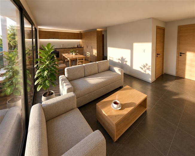 NEU – Im Projekt Wohnung im Erdgeschoss mit 3 Schlafzimmern und Terrasse – Les Haudères -  Bild 3