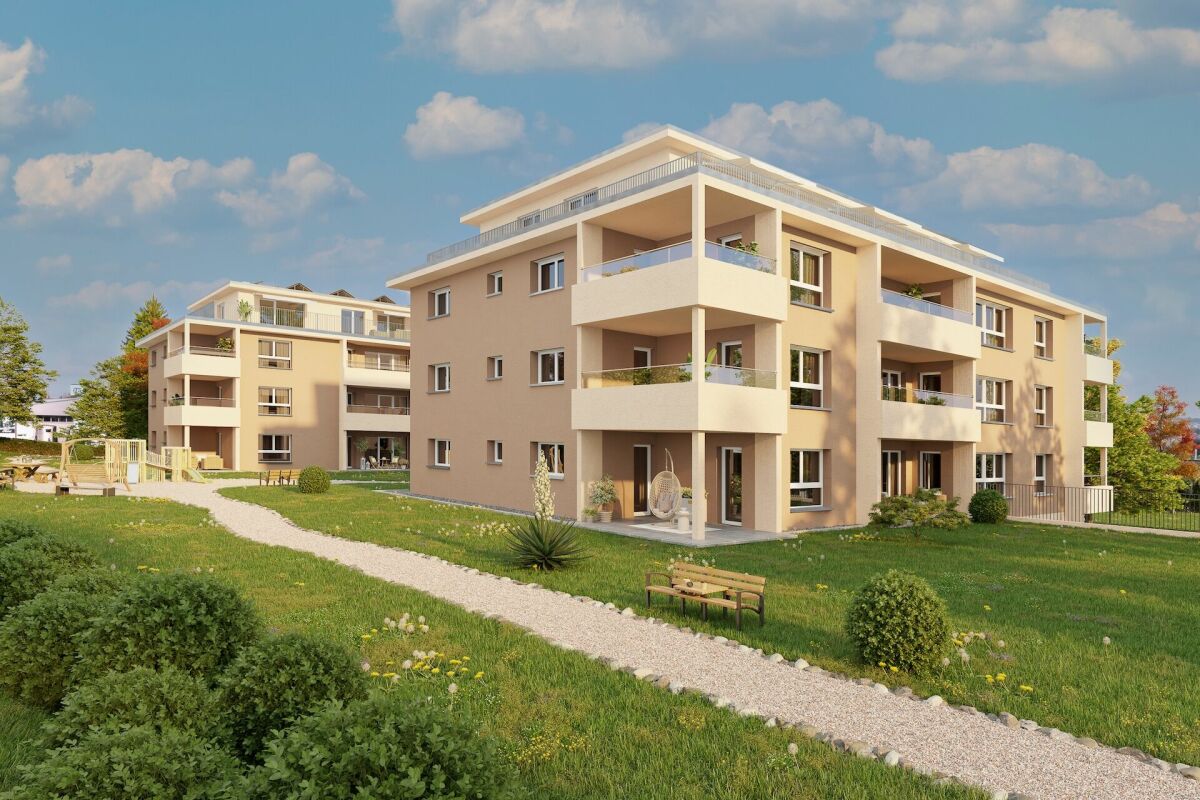 WOHNPARK SÜD; 3.5 Zimmer Gartenwohnung Nr. 19 mit 180 m² Grünfläche -  Bild 1