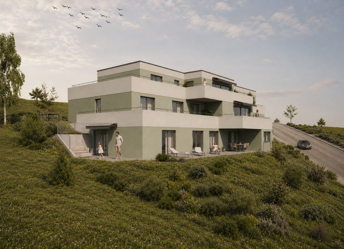 Grosszügige Terrassen-Wohnung mit Bergsicht und privatem Gartenanteil -  Bild 2