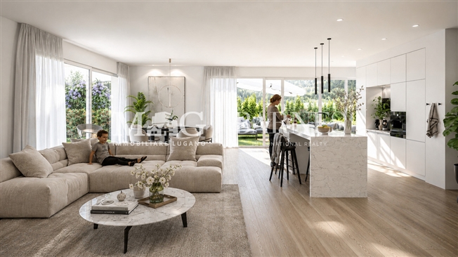 Collina d'Oro Neue 4,5-Zimmer-Wohnung mit privatem Garten -  Bild 1