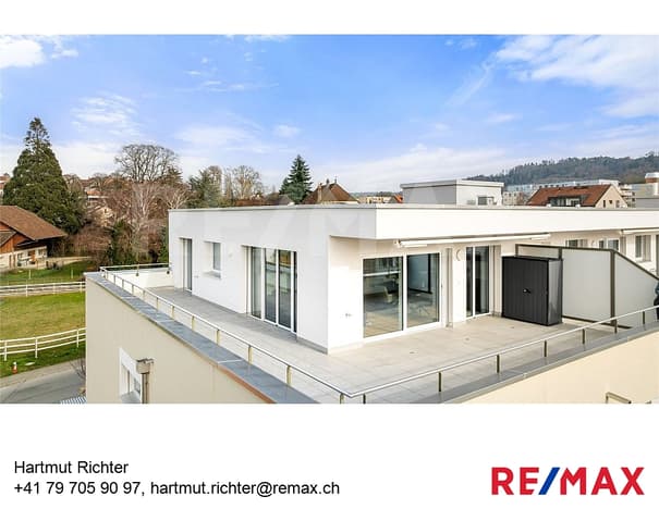 Magnifique attique meublé de 2,5 pièces avec terrasse de 65 m² à Avenches -  Bild 1