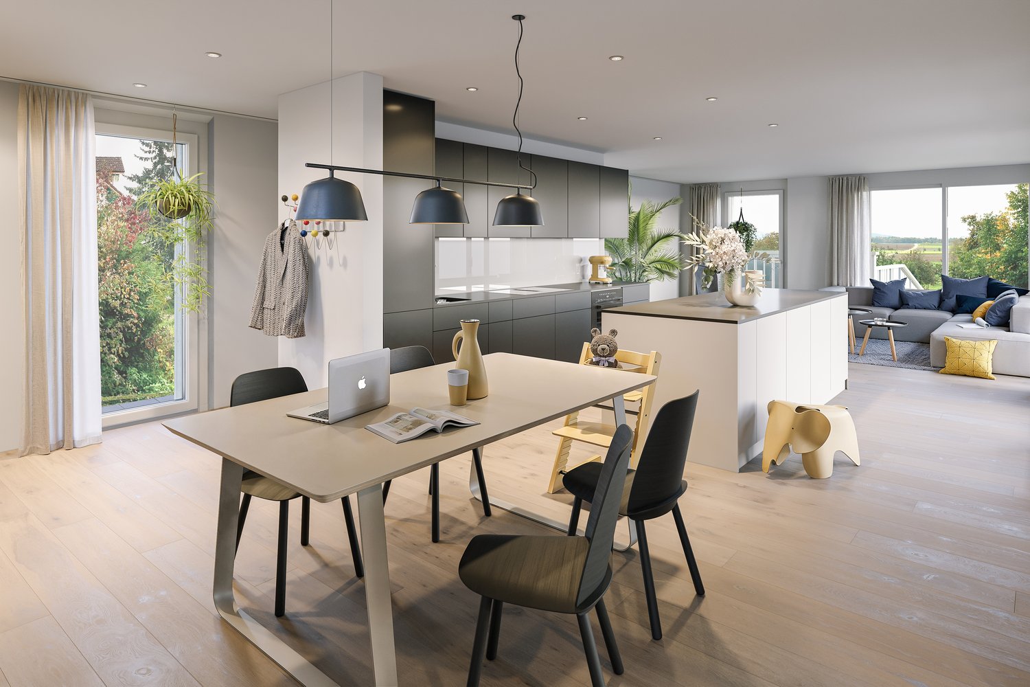 Modernes 4.5-Zimmer-Einfamilienhaus in ruhiger Dorfmitte von Dörf­lingen -  Bild 2