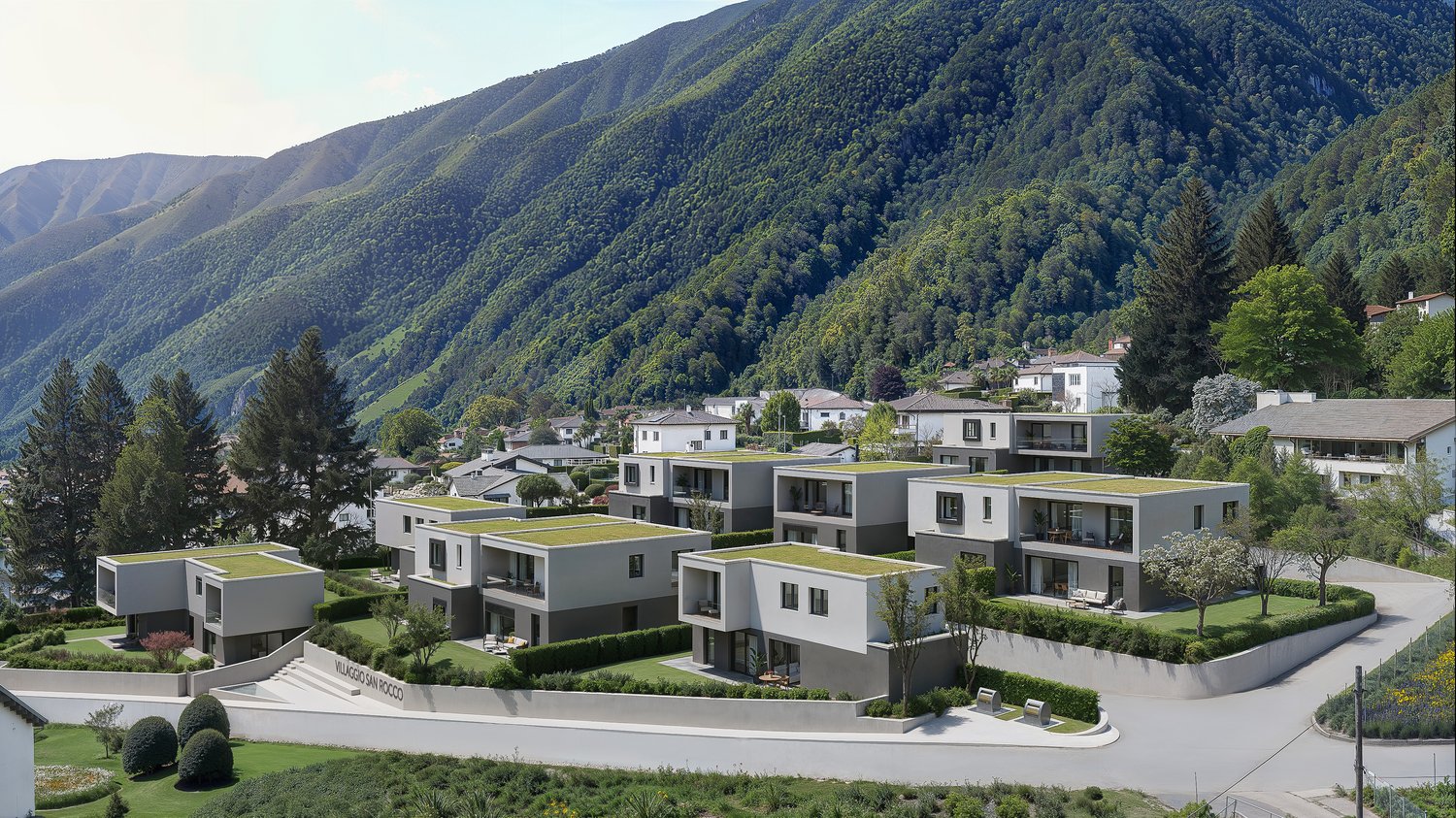Neues Einfamilienhaus mit großem privatem Garten in Bedano -  Bild 3